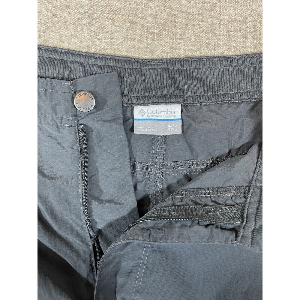 Columbia Omni-Shade Convertible Hiking Zip-Off Cargo Pants Men’s 42x32 Gray - Picture 8 of 12